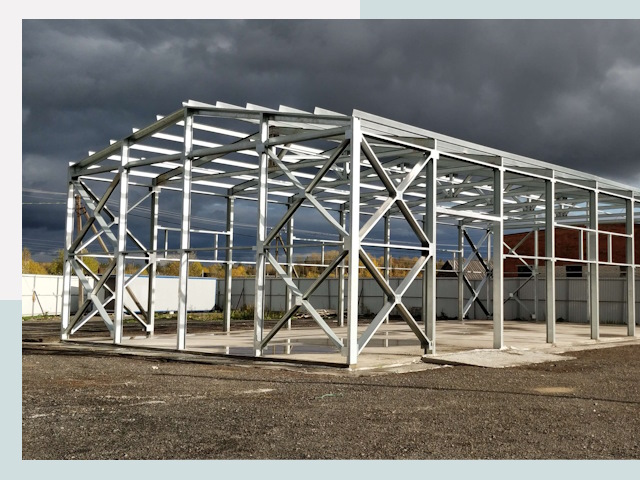 Двускатные ангары в Зеленокумск от 611 руб. за квадрат