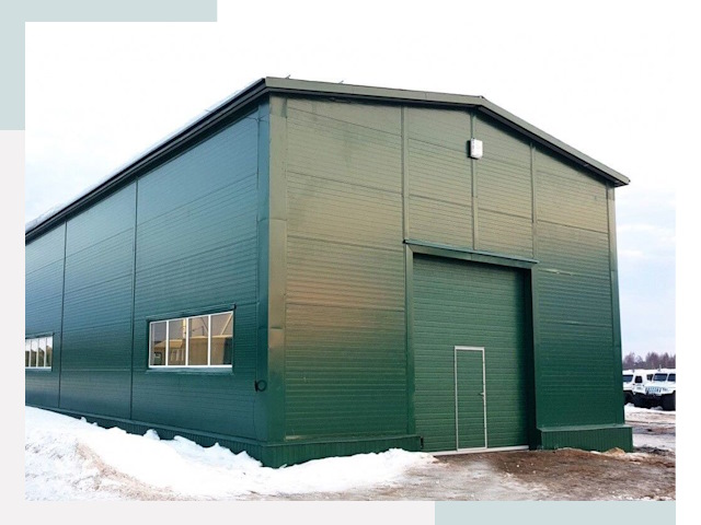 Двускатные ангары в Зеленокумске