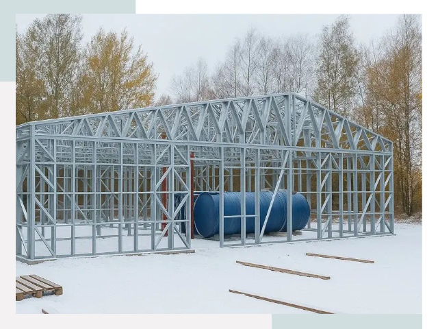 Металлические ангары в Зеленокумске