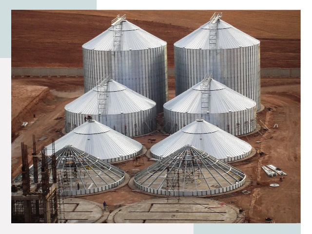 Строительство зерновых силосов в Зеленокумске