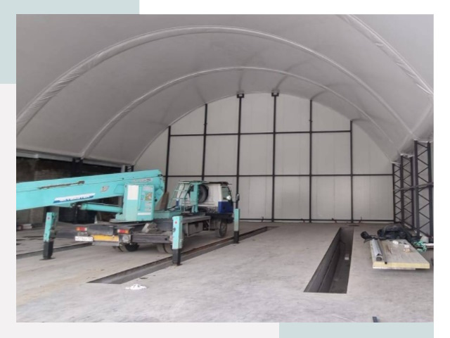 Внутреннее оснащение ангаров в Зеленокумске